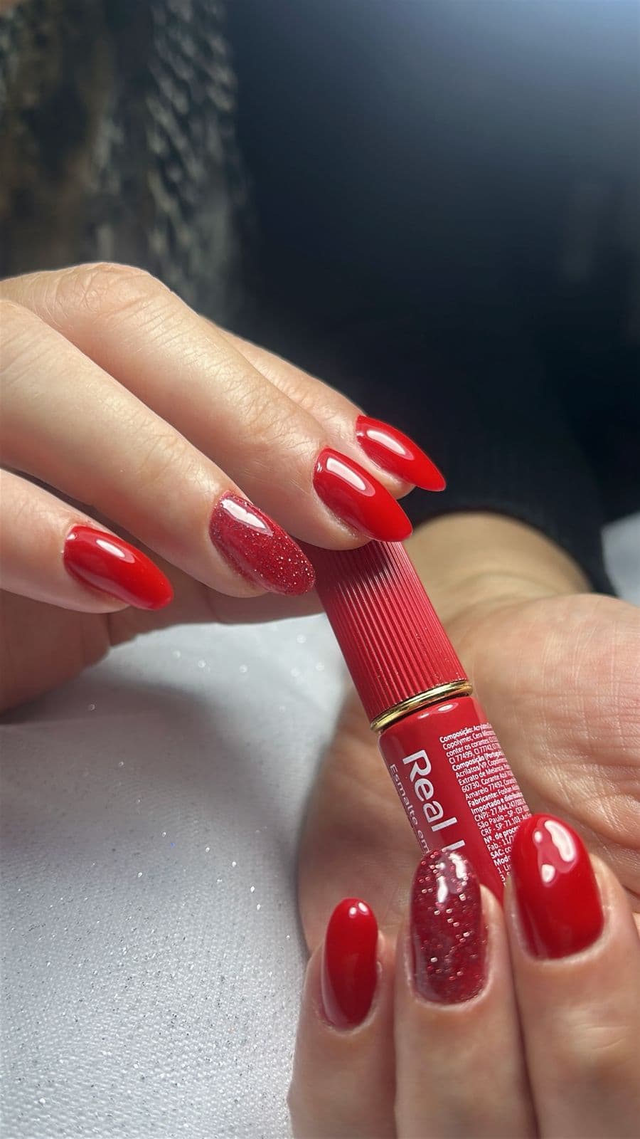Banho de gel com esmaltação em gel